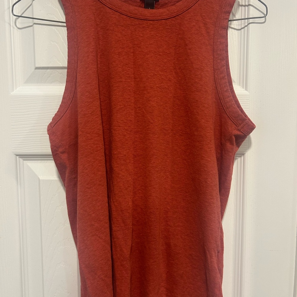 J. Crew Rust Sleeveless Muscle Tee
